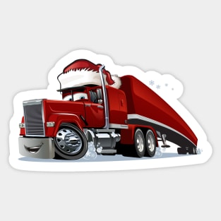 Cartoon christmas truck Sticker